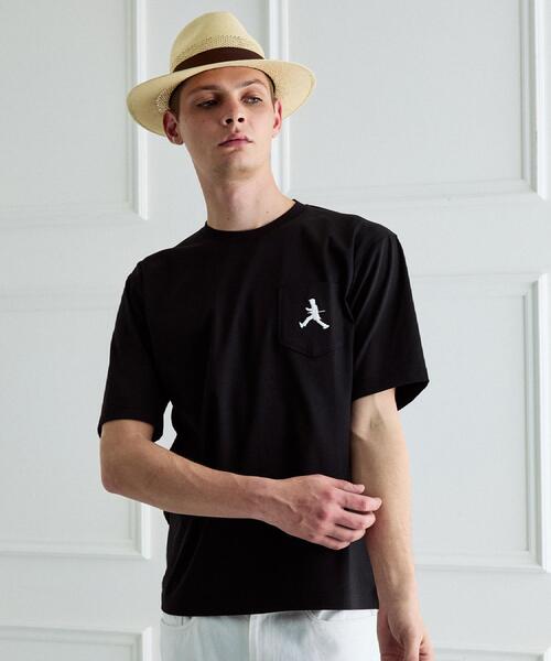 TAKEO KIKUCHI(タケオキクチ)の「【BOWLER HAT LABEL】アイスクリアコットンボーラーハットウォーカー 半袖ポケT(Tシャツ/カットソー・メンズ・ホワイト/ピンク系/ネイビー/ブラック/ブラウン系その他・02/03/04)」の15枚目の写真
