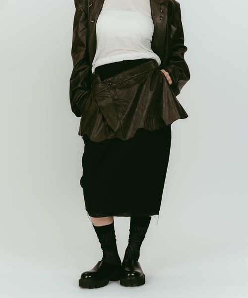 おでん Knuth Marf(クヌースマーフ) Knuth Marf/クヌースマーフ cut layered mid length skirt（スカート