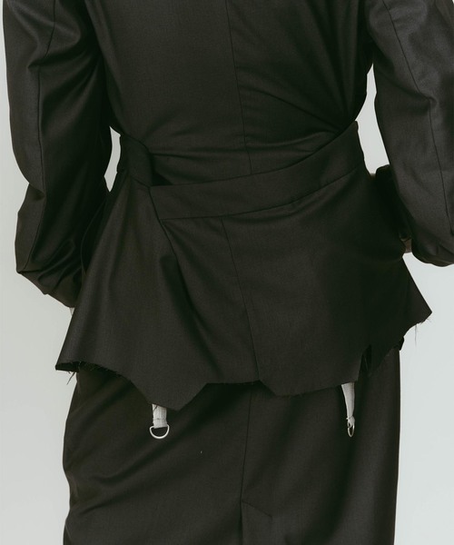 Knuth Marf(クヌースマーフ)の「Knuth Marf/クヌースマーフ cut layered mid length skirt(スカート・レディース・チャコールグレー/ブラック・SMALL/X-SMALL)」の18枚目の写真