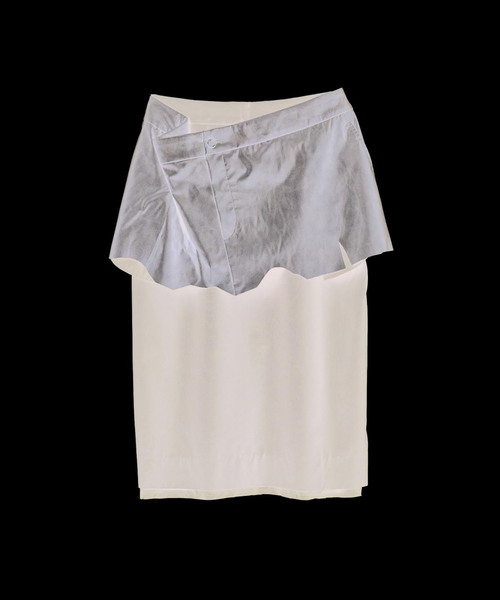 Knuth Marf(クヌースマーフ)の「Knuth Marf/クヌースマーフ cut layered mid length skirt(スカート・レディース・チャコールグレー/ブラック・SMALL/X-SMALL)」の21枚目の写真