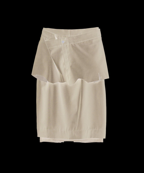 Knuth Marf(クヌースマーフ)の「Knuth Marf/クヌースマーフ cut layered mid length skirt(スカート・レディース・チャコールグレー/ブラック・SMALL/X-SMALL)」の22枚目の写真