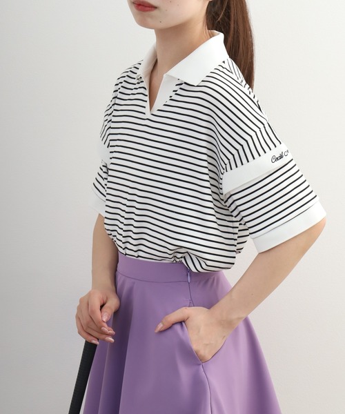 Border Skipper Shirt — полосатая рубашка‑скрипер, полурукав