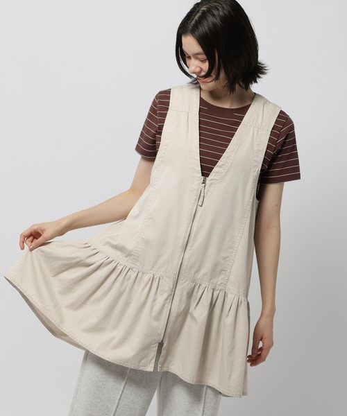 niko and...（ニコアンド）の「ZIPフレアチュニックワンピース（チュニック・レディース・アイボリー/チャコール・FREE）」の13枚目の写真