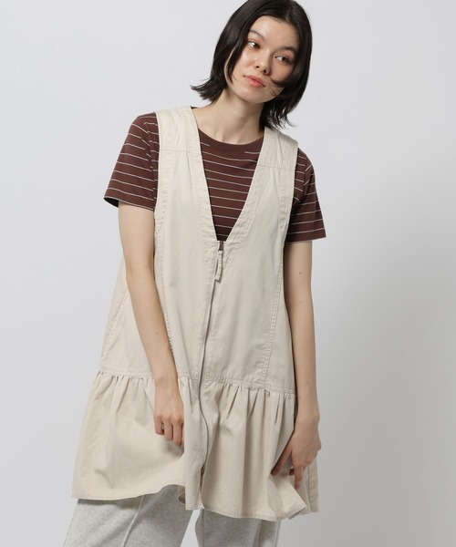 niko and...（ニコアンド）の「ZIPフレアチュニックワンピース（チュニック・レディース・アイボリー/チャコール・FREE）」の14枚目の写真