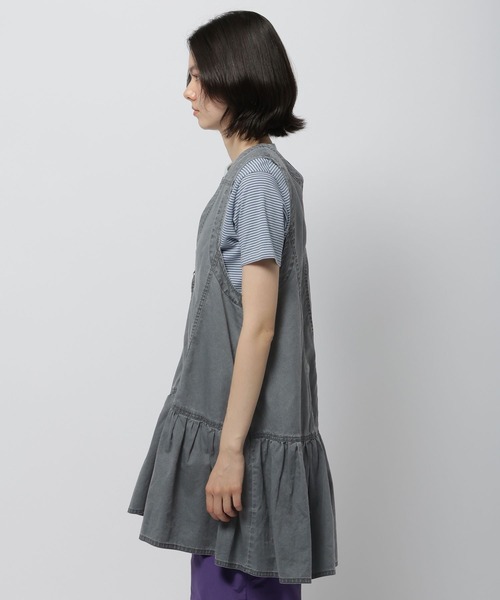 niko and...（ニコアンド）の「ZIPフレアチュニックワンピース（チュニック・レディース・アイボリー/チャコール・FREE）」の3枚目の写真