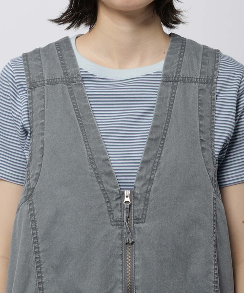 niko and...（ニコアンド）の「ZIPフレアチュニックワンピース（チュニック・レディース・アイボリー/チャコール・FREE）」の6枚目の写真