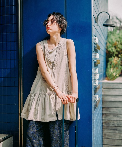 niko and...（ニコアンド）の「ZIPフレアチュニックワンピース（チュニック・レディース・アイボリー/チャコール・FREE）」の17枚目の写真