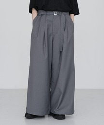 SOCCE（ソーシー）の「ベルテッドTRワイドスラックス（スラックス）」