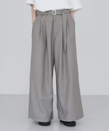 SOCCE（ソーシー）の「ベルテッドTRワイドスラックス（スラックス）」