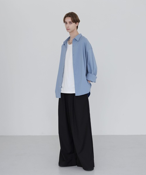 SOCCE（ソーシー）の「ベルテッドTRワイドスラックス（スラックス・メンズ・ブラック/グレイッシュベージュ/グレー/チャコール・S/M/L/XL）」の12枚目の写真