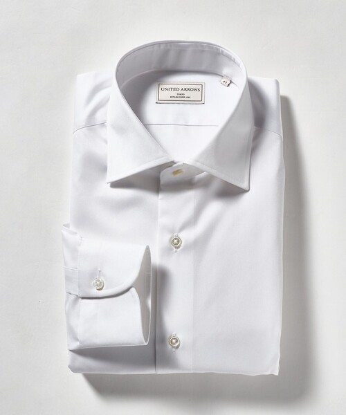 UNITED ARROWS(ユナイテッドアローズ)の「イージーケア AG ツイル セミワイドカラーシャツ 抗菌防臭(シャツ/ブラウス・メンズ・ホワイト・42cm/41cm/39cm/40cm/37cm/38cm)」の1枚目の写真