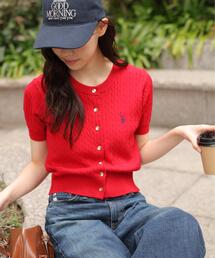 U.S. POLO ASSN. | ◆【フリーズマート別注】U.S.POLO ASSN./ユーエスポロアッスン別注／金釦ケーブルカーディガン(ニット/セーター)
