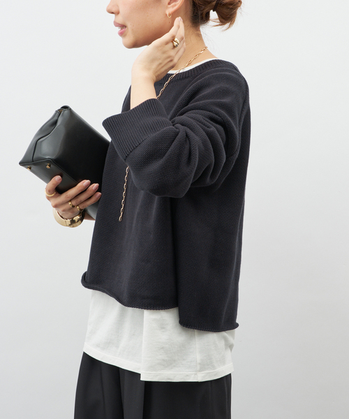 Deuxieme Classe（ドゥーズィエムクラス）の「Beauty プルオーバー（ニット/セーター・レディース・ベージュ/ネイビー・FREE）」の6枚目の写真