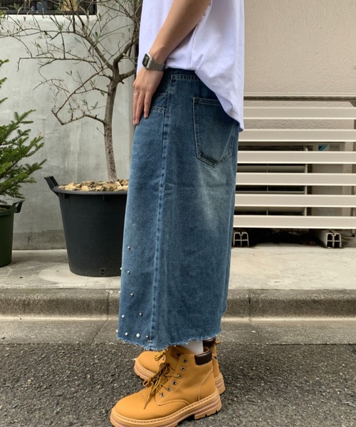link lot(リンクロット)の「パール付きカットオフバギーデニム(デニムパンツ・メンズ・ブルー・M/L)」の20枚目の写真