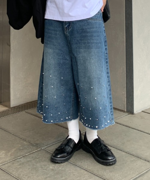 link lot(リンクロット)の「パール付きカットオフバギーデニム(デニムパンツ・メンズ・ブルー・M/L)」の15枚目の写真