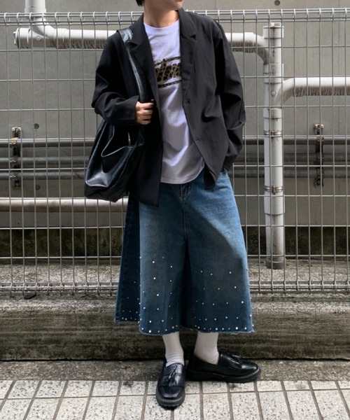 link lot(リンクロット)の「パール付きカットオフバギーデニム(デニムパンツ・メンズ・ブルー・M/L)」の17枚目の写真