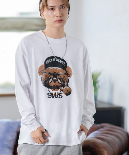 En serio TOKYO(エンソリオトーキョー)の「【SIDEWAYSTANCE】チーズベア長袖Tシャツ 70427(Tシャツ/カットソー・メンズ・ホワイト/ダークブルー/ブラック・SMALL/MEDIUM/X-LARGE/LARGE)」の17枚目の写真