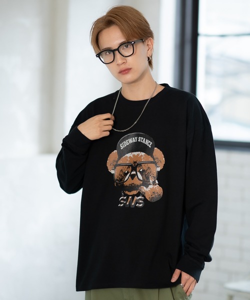 En serio TOKYO(エンソリオトーキョー)の「【SIDEWAYSTANCE】チーズベア長袖Tシャツ 70427(Tシャツ/カットソー・メンズ・ホワイト/ダークブルー/ブラック・SMALL/MEDIUM/X-LARGE/LARGE)」の14枚目の写真
