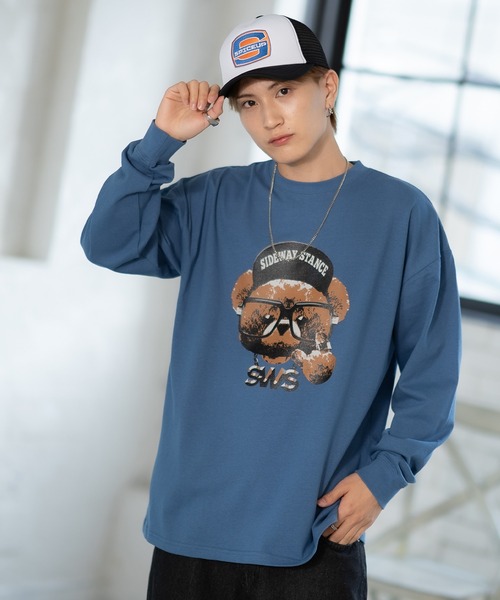 En serio TOKYO(エンソリオトーキョー)の「【SIDEWAYSTANCE】チーズベア長袖Tシャツ 70427(Tシャツ/カットソー・メンズ・ホワイト/ダークブルー/ブラック・SMALL/MEDIUM/X-LARGE/LARGE)」の11枚目の写真