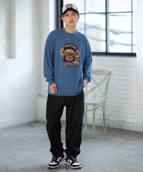 En serio TOKYO(エンソリオトーキョー)の「【SIDEWAYSTANCE】チーズベア長袖Tシャツ 70427(Tシャツ/カットソー・メンズ・ホワイト/ダークブルー/ブラック・SMALL/MEDIUM/X-LARGE/LARGE)」の8枚目の写真