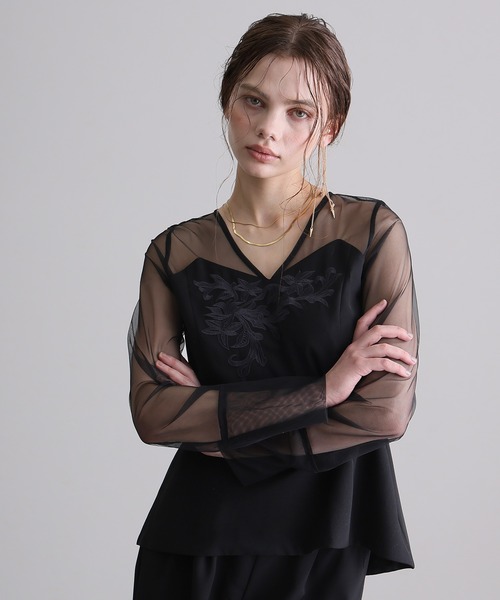 atlo(アトロ)の「レースパネルアクセントセットアップパンツドレス お呼ばれ 結婚式 二次会 フォーマル オケージョンドレス パーティー ドレス(パンツドレス・レディース・オリーブ/ブラック/グレー・M/S/L)」の7枚目の写真