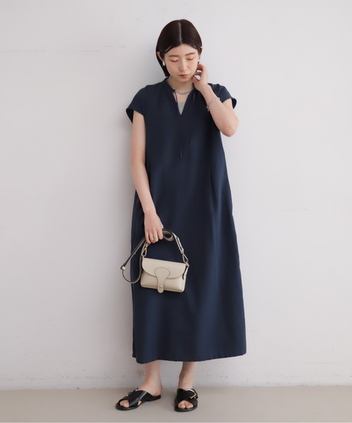 NOMBRE IMPAIR(ノンブルアンペール)の「TCキャンバス フレンチワンピース(ワンピース・レディース・グレー/ネイビー/ライトグリーン・FREE)」の22枚目の写真