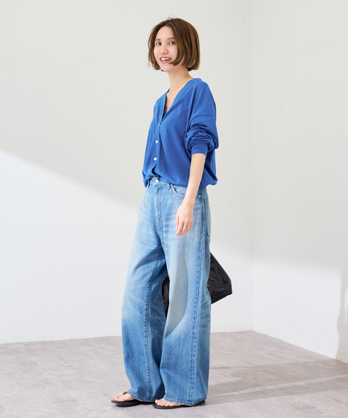 FRAMeWORK(フレームワーク)の「シルク混綿麻シアーVネックカーディガン(カーディガン/ボレロ・レディース・ブルー/ブラック/ブラウン・FREE)」の19枚目の写真