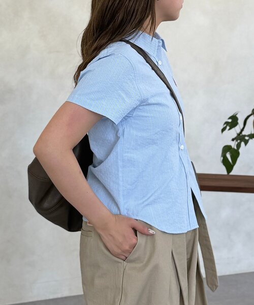U.S. POLO ASSN.(ユーエスポロアッスン)の「シアサッカーミニシャツ(シャツ/ブラウス・レディース・イエロー/ネイビー/ホワイト/ブルー・FREE)」の16枚目の写真