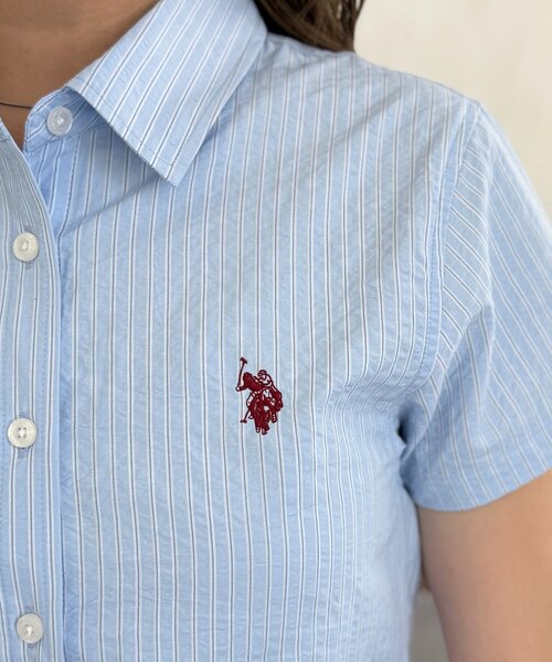 U.S. POLO ASSN.(ユーエスポロアッスン)の「シアサッカーミニシャツ(シャツ/ブラウス・レディース・イエロー/ネイビー/ホワイト/ブルー・FREE)」の18枚目の写真