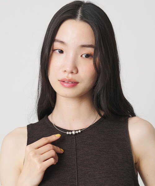 ERICKA NICOLAS BEGAY(エリッカ ニコラス ビゲイ)の「<ERICKA NICOLAS BEGAY>SHINY 5ボール ネックレス(ネックレス・レディース・シルバー・FREE)」の2枚目の写真