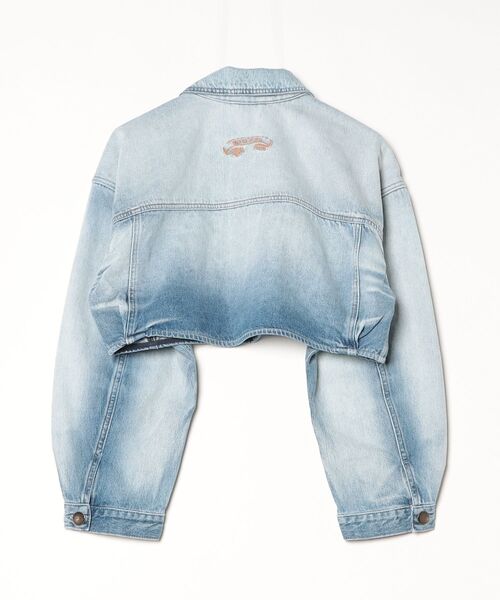 DIESEL(ディーゼル)の「ウィメンズ デニムジャケット DE-MALLEY-S(デニムジャケット・レディース・ライトインディゴブルー・X-SMALL/SMALL/MEDIUM/LARGE)」の2枚目の写真