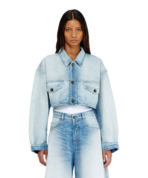 DIESEL（ディーゼル）の「ウィメンズ デニムジャケット DE-MALLEY-S（デニムジャケット・レディース・ライトインディゴブルー・X-SMALL/SMALL/MEDIUM/LARGE）」の3枚目の写真