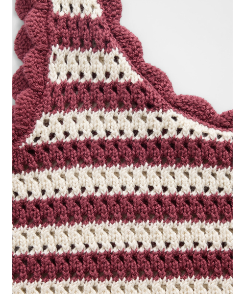 GAP(ギャップ)の「クロシェ スクープネック タンクトップ(ニット/セーター・レディース・ネイビー/ホワイト系その他/バーガンディー/ブラック×ホワイト・S/XS/XXS/XL/L/M)」の17枚目の写真