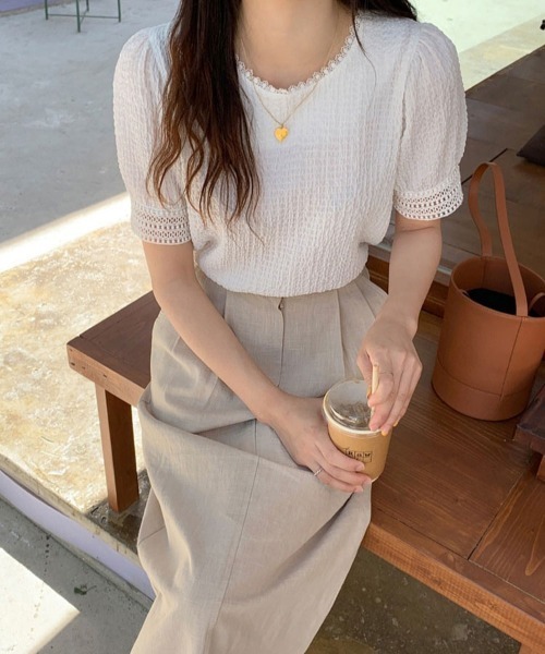 SallyLunn(サリーラン)の「スカラップレースネックトップス(Tシャツ/カットソー・レディース・ホワイト・LARGE/MEDIUM/X-LARGE)」の11枚目の写真