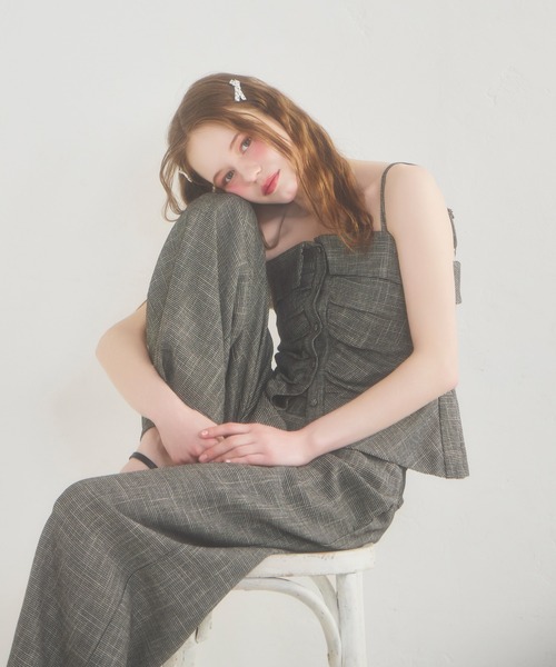 Heather(ヘザー)の「サマーツイードスラックスパンツ 670831(スラックス・レディース・ブラック/ブラック系その他/アイボリー・M/S)」の5枚目の写真