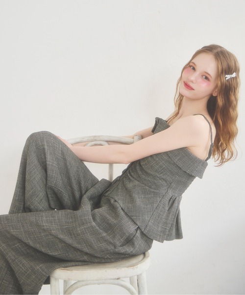 Heather(ヘザー)の「サマーツイードスラックスパンツ 670831(スラックス・レディース・ブラック/ブラック系その他/アイボリー・M/S)」の6枚目の写真