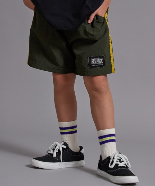 PAIRMANON STREET(ペアマノンストリート)の「【90-160cm】【水陸両用】ナイロン ラインショートパンツ【PAIRMANON STREET】(その他パンツ・キッズ・グリーン/ブラウン/ブラック/ライトブルー/ベージュ/パープル・130/120/100/150/160/110/90/140)」の4枚目の写真