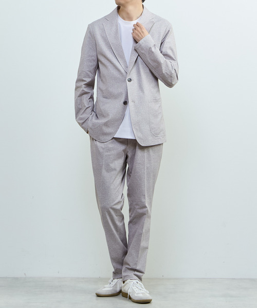 MEN'S MELROSE(メンズメルローズ)の「プリントテックドットジャージイージーパンツ(セットアップ可)(スラックス・メンズ・チャコールグレー/ネイビー/ライトベージュ・2/3/5/4)」の5枚目の写真