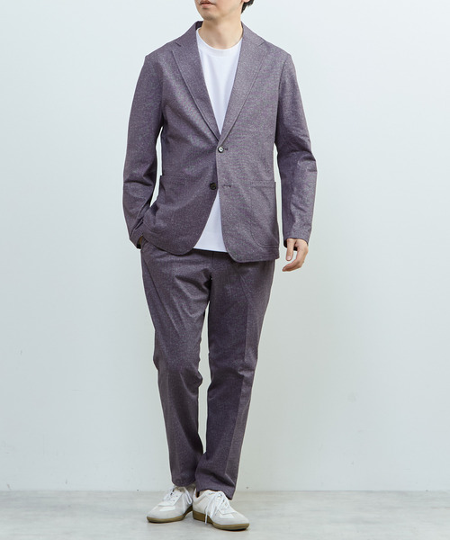 MEN'S MELROSE(メンズメルローズ)の「プリントテックドットジャージイージーパンツ(セットアップ可)(スラックス・メンズ・チャコールグレー/ネイビー/ライトベージュ・2/3/5/4)」の12枚目の写真