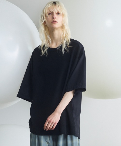 UNISEX》Shirt Docking Prime-Over Short Sleeve Knit T-shirt/シャツ
