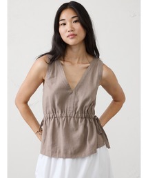 BANANA REPUBLIC FACTORY STORE リネンブレンドサイドタイトップス