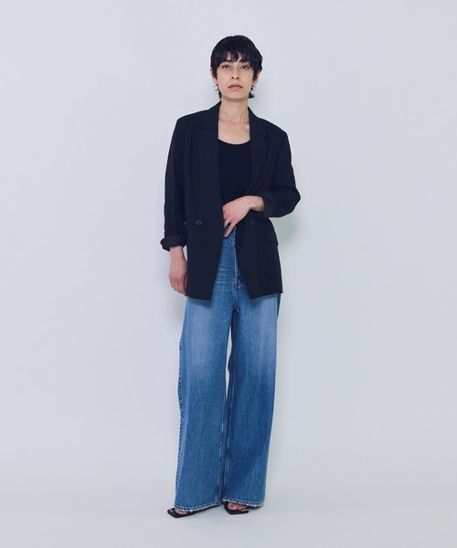 1er Arrondissement（プルミエアロンディスモン）の「リネンビスコースジャケット（テーラードジャケット・レディース・その他4/ブラック系その他3/イエロー系その他5・38/36）」の6枚目の写真