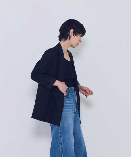 1er Arrondissement（プルミエアロンディスモン）の「リネンビスコースジャケット（テーラードジャケット・レディース・その他4/ブラック系その他3/イエロー系その他5・38/36）」の7枚目の写真