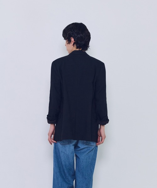 1er Arrondissement（プルミエアロンディスモン）の「リネンビスコースジャケット（テーラードジャケット・レディース・その他4/ブラック系その他3/イエロー系その他5・38/36）」の5枚目の写真