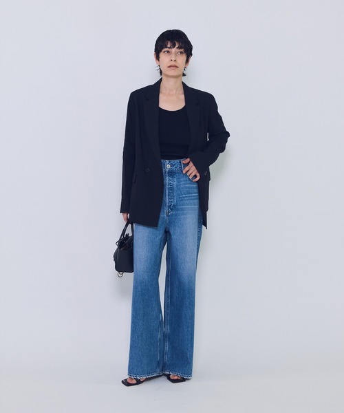 1er Arrondissement（プルミエアロンディスモン）の「リネンビスコースジャケット（テーラードジャケット・レディース・その他4/ブラック系その他3/イエロー系その他5・38/36）」の10枚目の写真