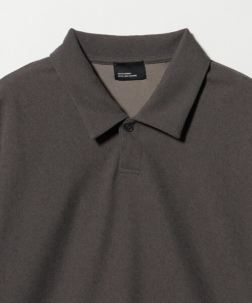green label relaxing（グリーンレーベルリラクシング）の「【WEB限定】JUST fit ピケ パイル 半袖 ポロシャツ -吸水速乾・UVカット-（ポロシャツ・メンズ・ダークグリーン/ブラック/ネイビー/ダークグレー・M/S/XL/L）」の7枚目の写真