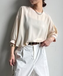 【WEB限定】裾ドロストバルーンブラウス