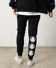 STUD MUFFIN（スタッドマフィン）の「mp15047- T-Rストレッチポンチ ターゲットベアサガラパッチワーク-フロッキー ジョグパンツ(624-06293)（スウェットパンツ）」