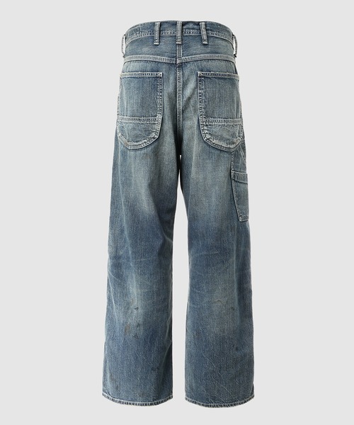 BOW WOW(バウワウ)の「HERITAGE DENIM PAINTER PANTS AGED(デニムパンツ・メンズ・インディゴブルー・M/L/XL)」の2枚目の写真