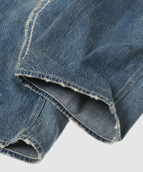 BOW WOW(バウワウ)の「HERITAGE DENIM PAINTER PANTS AGED(デニムパンツ・メンズ・インディゴブルー・M/L/XL)」の5枚目の写真